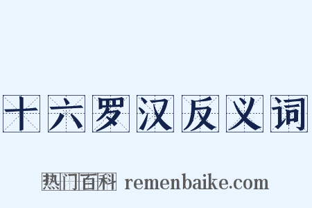 十六罗汉反义词是什么意思的图片